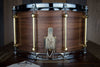 NOBLE & COOLEY 14 X 8 WALNUT PLY SNARE DRUM WITH BRASS LUGS AND CHROME HOOPS