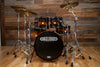 NOBLE & COOLEY CD MAPLE 4 PIECE DRUM KIT, HONEY MAPLE BLACK BURST LACQUER, BLACK CHROME FITTINGS