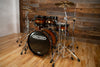 NOBLE & COOLEY CD MAPLE 4 PIECE DRUM KIT, HONEY MAPLE BLACK BURST LACQUER, BLACK CHROME FITTINGS