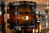 NOBLE & COOLEY CD MAPLE 4 PIECE DRUM KIT, HONEY MAPLE BLACK BURST LACQUER, BLACK CHROME FITTINGS