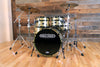 NOBLE & COOLEY HORIZON SERIES 4 PIECE DRUM KIT, GOLD SPARKLE LACQUER, BLACK CHROME FITTINGS