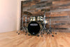 NOBLE & COOLEY HORIZON SERIES 4 PIECE DRUM KIT, GOLD SPARKLE LACQUER, BLACK CHROME FITTINGS