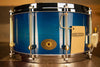 NOBLE & COOLEY 14 X 7 SS CLASSIC SOLID MAPLE SHELL SNARE DRUM, DIECAST HOOPS, TRANSLUCENT BLUE BURST