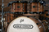 NOBLE & COOLEY WALNUT CLASSIC 5 PIECE DRUM KIT, NATURAL WALNUT GLOSS LACQUER