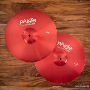 PAISTE 14" 900 COLOR SOUND SERIES RED HI-HAT CYMBAL PAIR