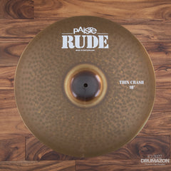 PAISTE 18 RUDE THIN CRASH CYMBAL Drumazon