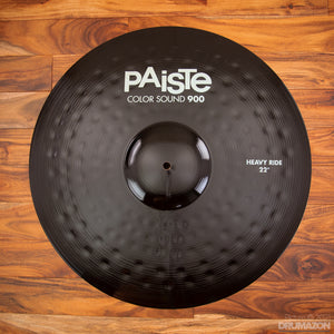 PAISTE 22" 900 COLOR SOUND SERIES BLACK HEAVY RIDE CYMBAL