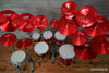 PAISTE 15" 900 COLOR SOUND SERIES RED HEAVY HI-HAT CYMBAL PAIR