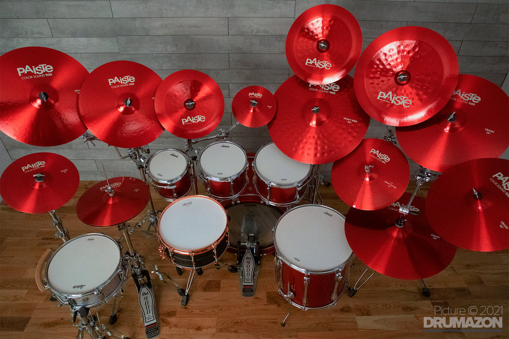 Red cymbals on sale