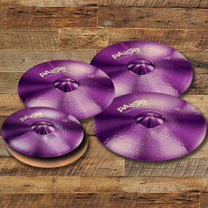 PAISTE 900 COLOR SOUND SERIES PURPLE MEDIUM EXTENDED CYMBAL PACK