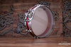 PEARL 21ST ANNIVERSARY 14 X 3.5 FREE FLOATING SYSTEM RED HAMMERED BRASS PICCOLO SNARE DRUM (PRE-LOVED)