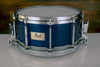 PEARL 14 X 6.5 FFS FREE FLOATING SYSTEM MAPLE SNARE DRUM, SHEER BLUE (PRE-LOVED)