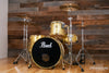 PEARL CLASSIC MAPLE 4 PIECE DRUM KIT CUSTOM MADE FOR STEVE WHITE, GOLD SPARKLE, GOLD FITTINGS