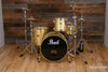 PEARL CLASSIC MAPLE 4 PIECE DRUM KIT CUSTOM MADE FOR STEVE WHITE, GOLD SPARKLE, GOLD FITTINGS