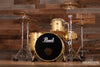 PEARL CLASSIC MAPLE 4 PIECE DRUM KIT CUSTOM MADE FOR STEVE WHITE, GOLD SPARKLE, GOLD FITTINGS