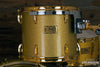 PEARL CLASSIC MAPLE 4 PIECE DRUM KIT CUSTOM MADE FOR STEVE WHITE, GOLD SPARKLE, GOLD FITTINGS