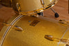 PEARL CLASSIC MAPLE 4 PIECE DRUM KIT CUSTOM MADE FOR STEVE WHITE, GOLD SPARKLE, GOLD FITTINGS