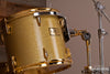 PEARL CLASSIC MAPLE 4 PIECE DRUM KIT CUSTOM MADE FOR STEVE WHITE, GOLD SPARKLE, GOLD FITTINGS