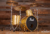 PEARL CLASSIC MAPLE 4 PIECE DRUM KIT CUSTOM MADE FOR STEVE WHITE, GOLD SPARKLE, GOLD FITTINGS