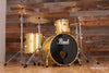 PEARL CLASSIC MAPLE 4 PIECE DRUM KIT CUSTOM MADE FOR STEVE WHITE, GOLD SPARKLE, GOLD FITTINGS