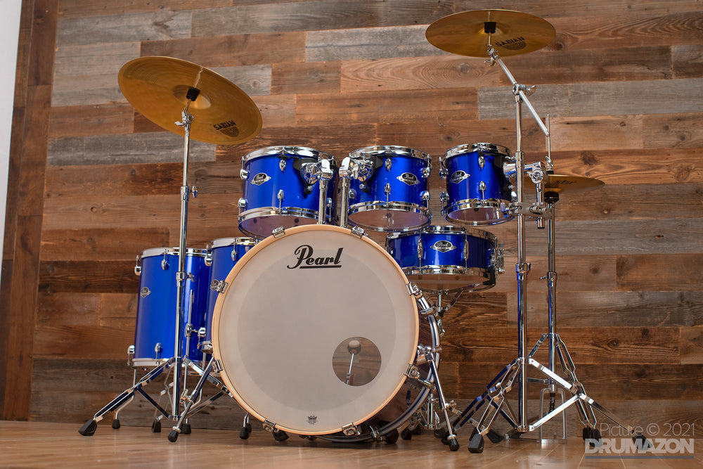 PEARL EXPORT EXX 7 PIECE DRUM KIT WITH HARDWARE AND SABIAN SBR