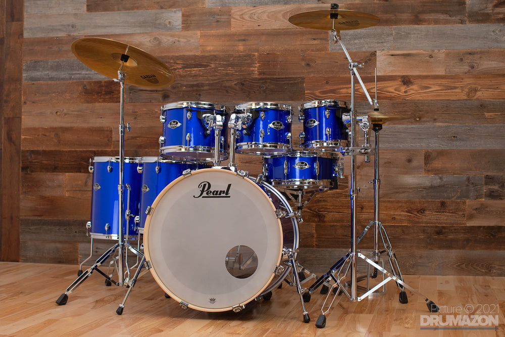 PEARL EXPORT EXX 7 PIECE DRUM KIT WITH HARDWARE AND SABIAN SBR