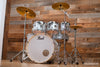 PEARL EXPORT EXX 6 PIECE DRUM KIT WITH HARDWARE AND SABIAN SBR CYMBALS, ARCTIC WHITE SPARKLE