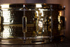 PEARL 14 X 5.5 JIMMY DE GRASSO SIGNATURE SNARE DRUM, HAMMERED BRASS, GOLD HARDWARE (PRE-LOVED)