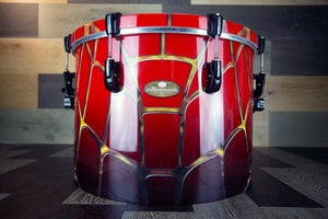 PEARL MASTERWORKS 20 X 14 GONG DRUM, SPIDERWEB GRAPHICS OVER FADE LACQUER