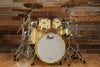 PEARL MASTERWORKS COLLECTORS EDITION 5 PIECE DRUM KIT, IRIDESCENT WHITE SPARKLE, GOLD FITTINGS (PRE-LOVED)