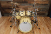 PEARL MASTERWORKS COLLECTORS EDITION 5 PIECE DRUM KIT, IRIDESCENT WHITE SPARKLE, GOLD FITTINGS (PRE-LOVED)
