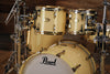 PEARL MASTERWORKS COLLECTORS EDITION 5 PIECE DRUM KIT, IRIDESCENT WHITE SPARKLE, GOLD FITTINGS (PRE-LOVED)