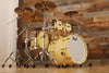 PEARL MASTERWORKS COLLECTORS EDITION 5 PIECE DRUM KIT, IRIDESCENT WHITE SPARKLE, GOLD FITTINGS (PRE-LOVED)