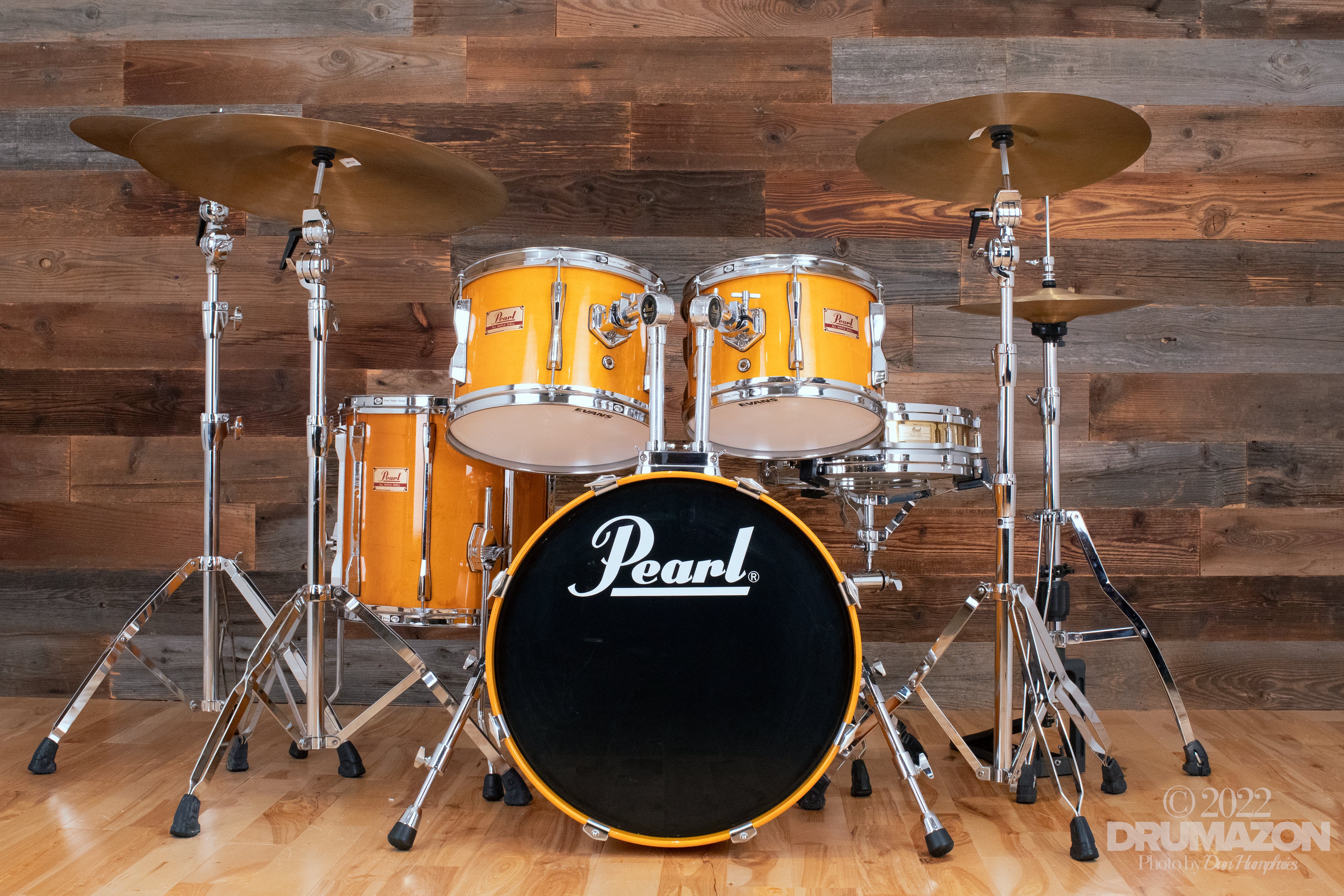 PEARL MLX PRESTIGE CUSTOM 4 PIECE JAZZ DRUM KIT LIQUID AMBER PRE LOV Drumazon