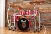 PEARL BLX PRESTIGE STUDIO 6 PIECE DRUM KIT, SEQUOIA RED LACQUER, CIRCA 1988 (PRE-LOVED)