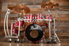 PEARL BLX PRESTIGE STUDIO 6 PIECE DRUM KIT, SEQUOIA RED LACQUER, CIRCA 1988 (PRE-LOVED)