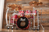 PEARL BLX PRESTIGE STUDIO 6 PIECE DRUM KIT, SEQUOIA RED LACQUER, CIRCA 1988 (PRE-LOVED)