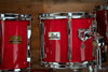 PEARL BLX PRESTIGE STUDIO 6 PIECE DRUM KIT, SEQUOIA RED LACQUER, CIRCA 1988 (PRE-LOVED)