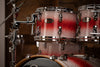 PEARL REFERENCE 4 PIECE DRUM KIT, WHITE MARINE PEARL WITH RED BANDS (PRE-LOVED)