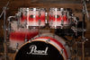 PEARL REFERENCE 4 PIECE DRUM KIT, WHITE MARINE PEARL WITH RED BANDS (PRE-LOVED)