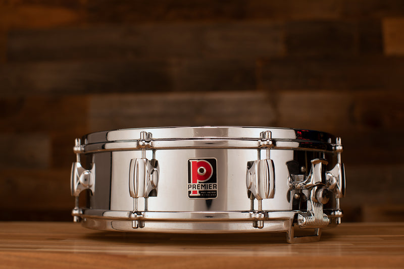 PREMIER 14 X 4 ROYAL ACE CHROME ON BRASS SNARE