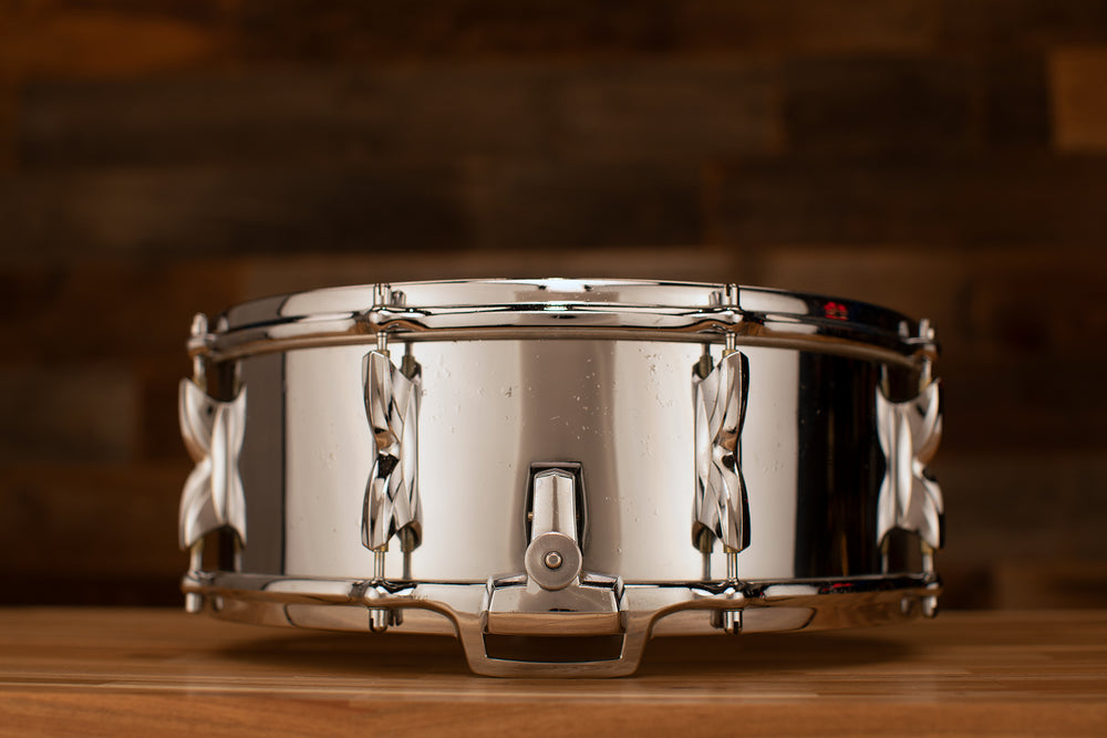 PREMIER 14 X 5.5 2000 CHROME ON ALUMINIUM SNARE DRUM PRE LOVED Drumazon