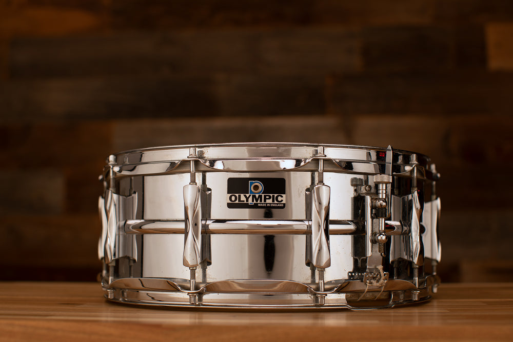 PREMIER 14 X 5.5 OLYMPIC 1035 BEADED STEEL SNARE DRUM PRE LOVED