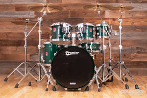 PREMIER GENISTA ORIGINAL UK MADE BIRCH, 6 PIECE DRUM KIT, TERRAVERDI GREEN LACQUER (PRE-LOVED)