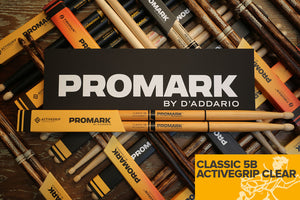 PROMARK CLASSIC 5B ACTIVEGRIP CLEAR DRUM STICKS - CLOSEOUT DISCONTINUED