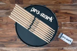 PROMARK SHIRA KASHI OAK 2B WOOD TIP DRUM STICKS 4 PACK, 8 MATCHED STICKS