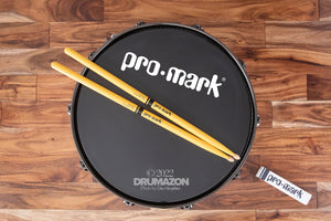PROMARK CLASSIC FORWARD 5A HICKORY WOOD TIP DRUM STICKS, YELLOW PAINTED