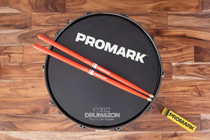 PROMARK REBOUND 5A HICKORY WOOD TIP DRUM STICKS, ORANGE PAINTED