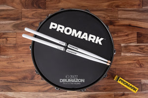 PROMARK REBOUND 5A HICKORY WOOD TIP DRUM STICKS, WHITE PAINTED