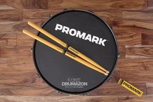 PROMARK REBOUND 5B HICKORY WOOD TIP DRUM STICKS, YELLOW PAINTED